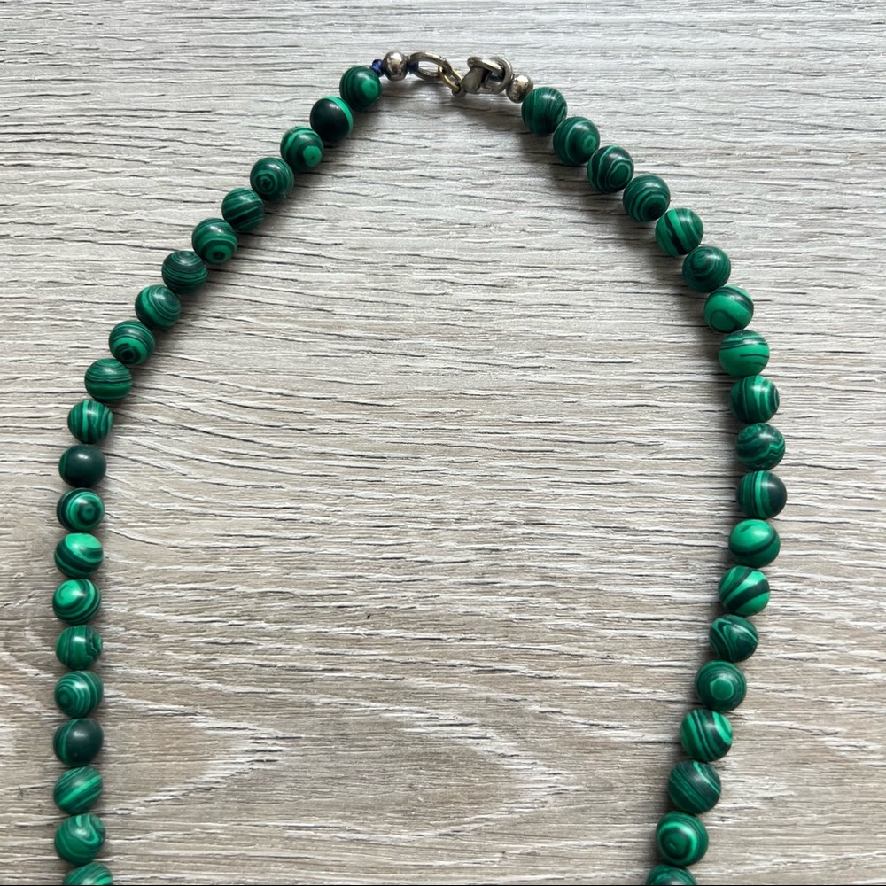 Vintage Afghan Turkmen Malachite Necklace - Picture 6 of 6